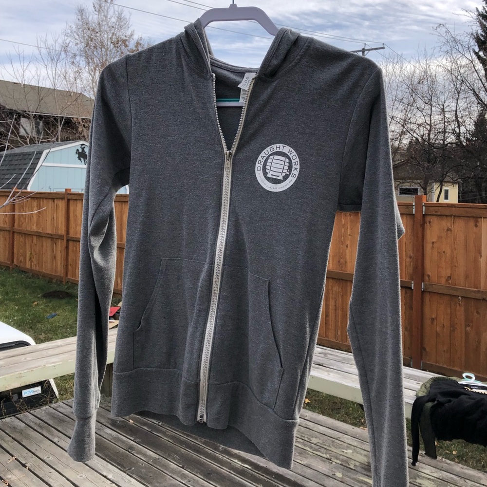 Gray zip up jacket